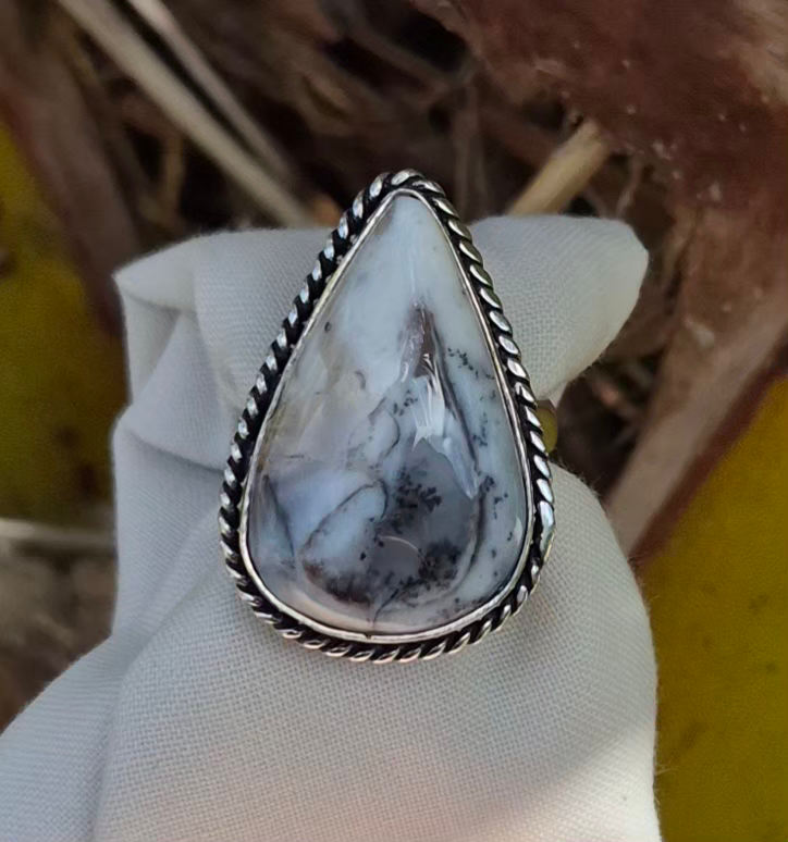 Thumbnail: Dendrite Opal ring Size O