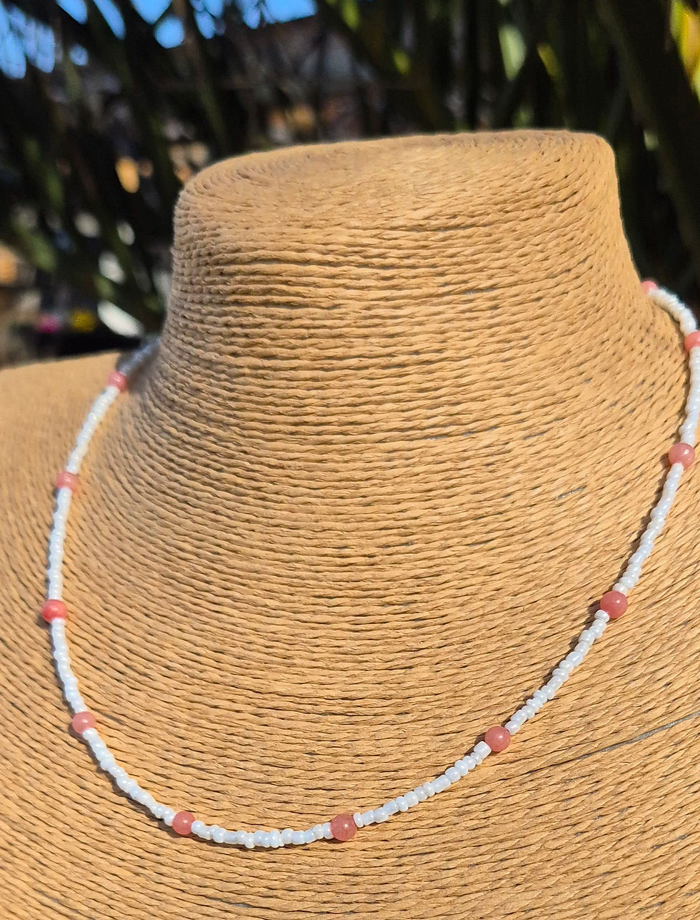 Thumbnail: Pink Chalcedony Necklace 