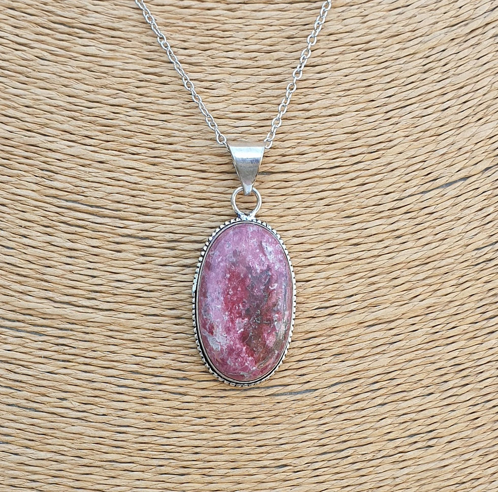 Thumbnail: Thulite necklace 