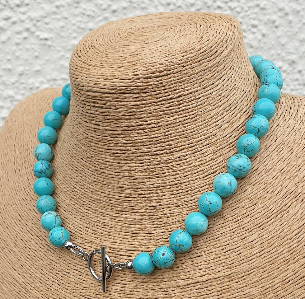 Thumbnail: Turquoise Howlite necklace 