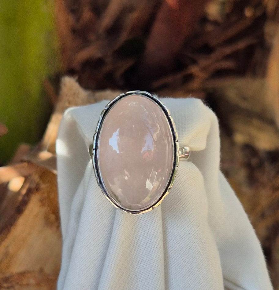 Thumbnail: Rose Quartz Ring Size U