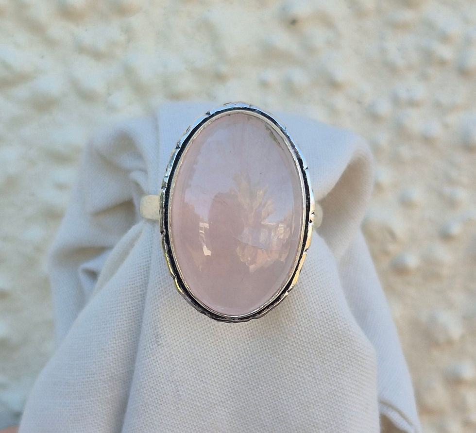 Thumbnail: Rose Quartz Ring Size U