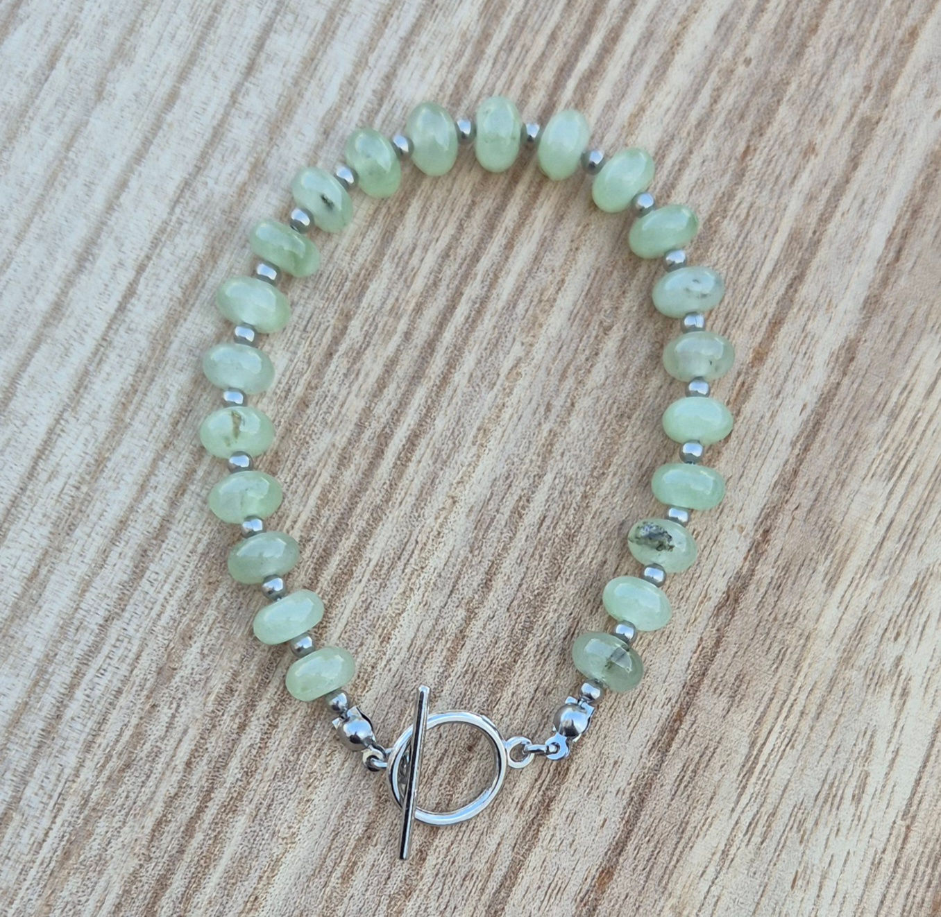 Prehnite Bracelet ~ SILVER 