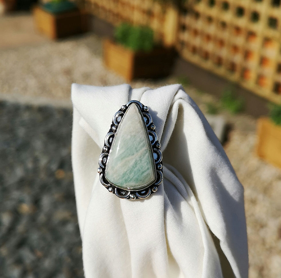 Thumbnail: Amazonite ring size O