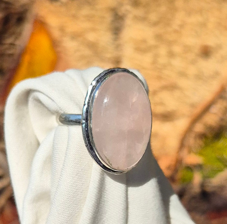 Thumbnail: Rose Quartz Ring Size U