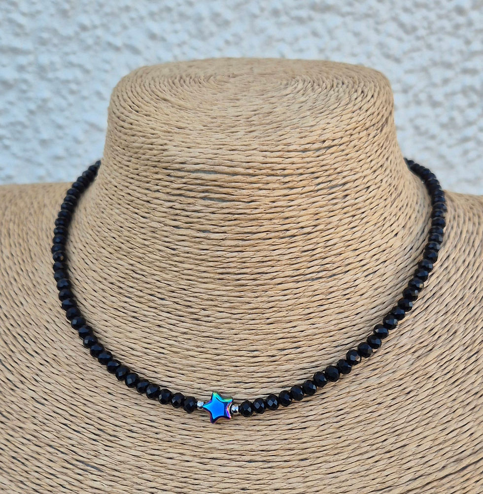Thumbnail: Glass Crystal Star Necklace Choker 