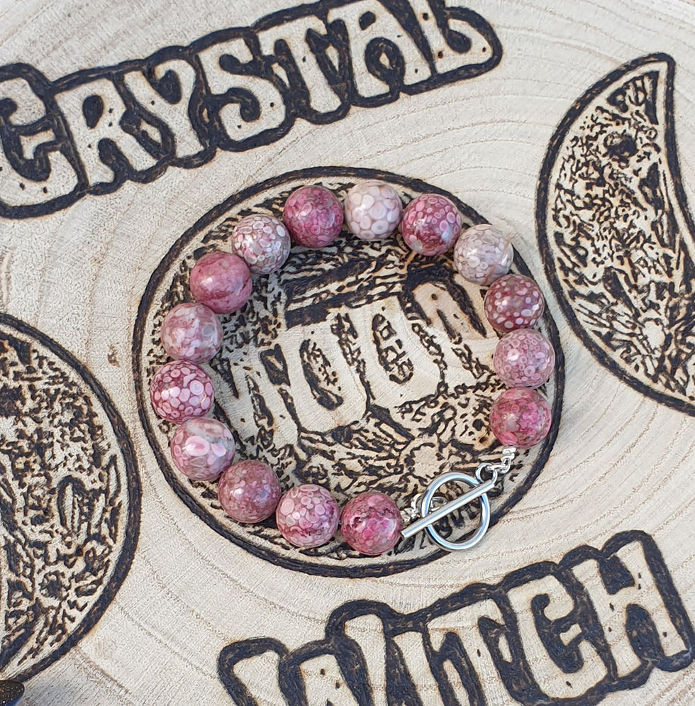 Thumbnail: Red Chrysanthemum bracelet ~ SILVER 