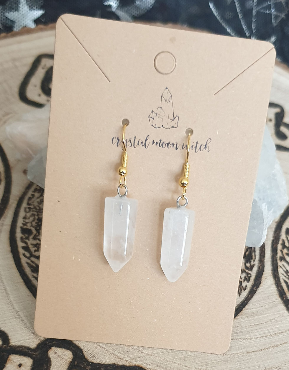 Thumbnail: Clear Quartz point earings 