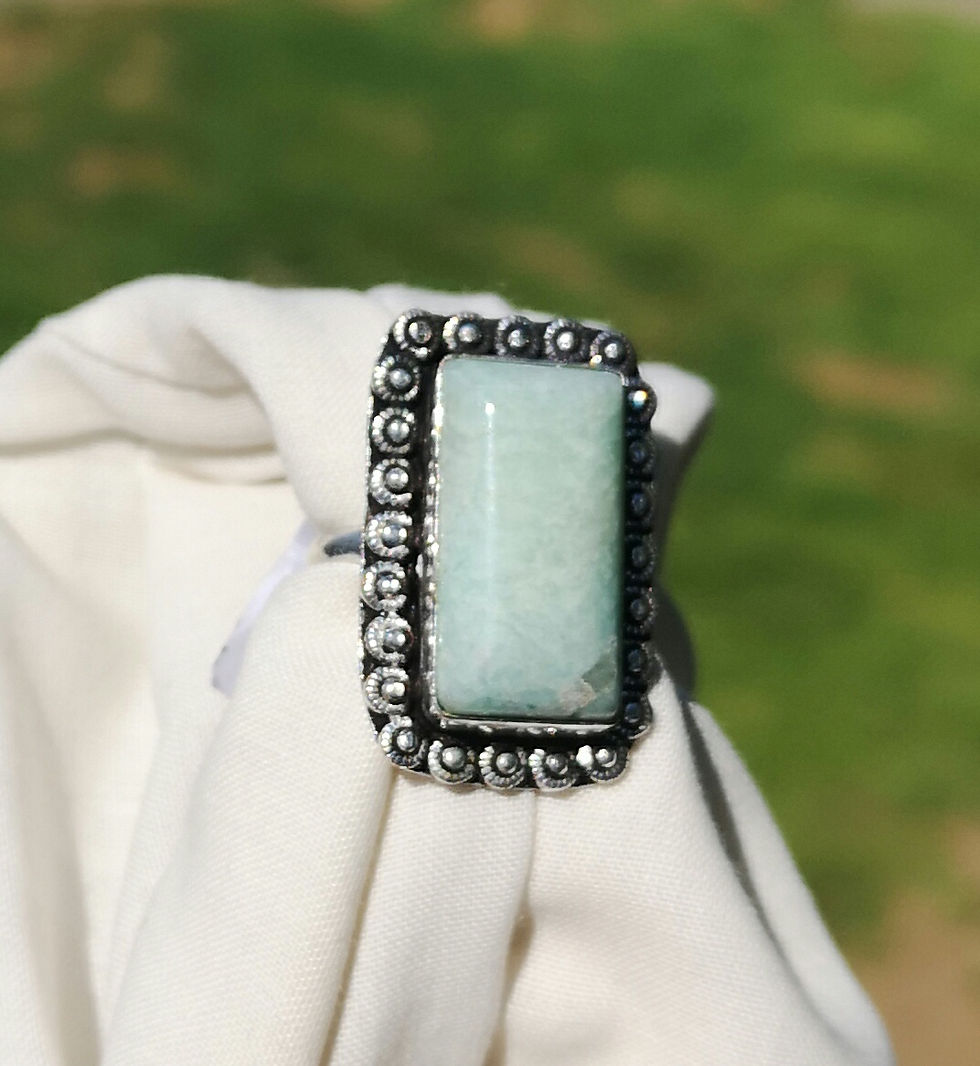 Thumbnail: Amazonite ring size P