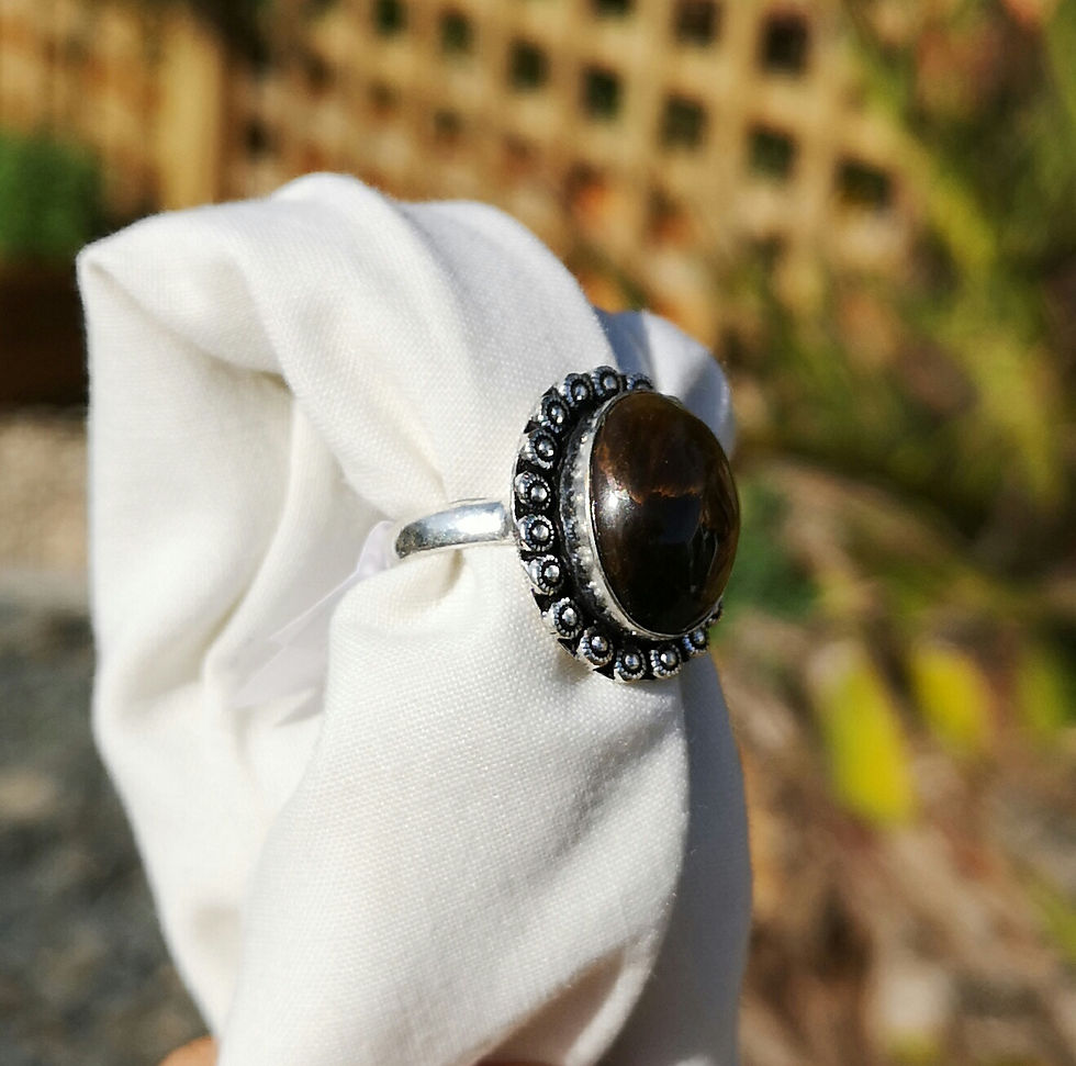 Thumbnail: Tigers eye ring size N 