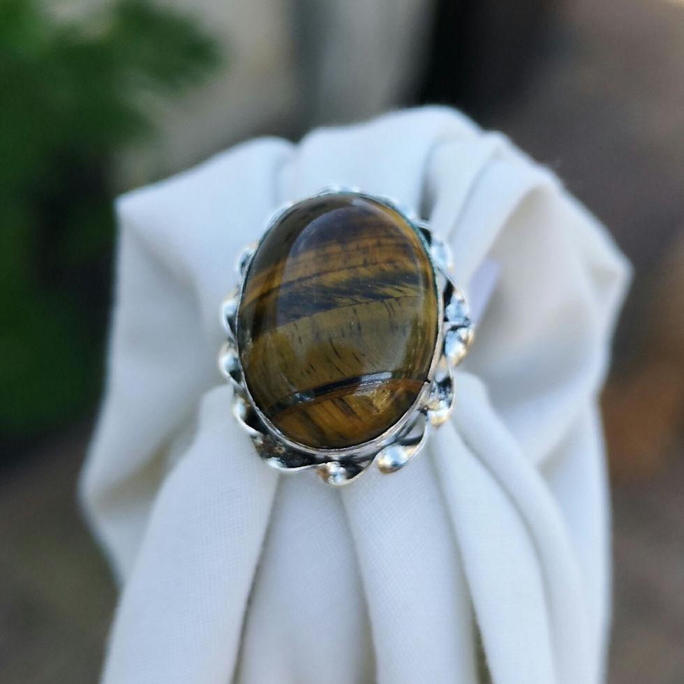 Thumbnail: Tigers eye ring size N 