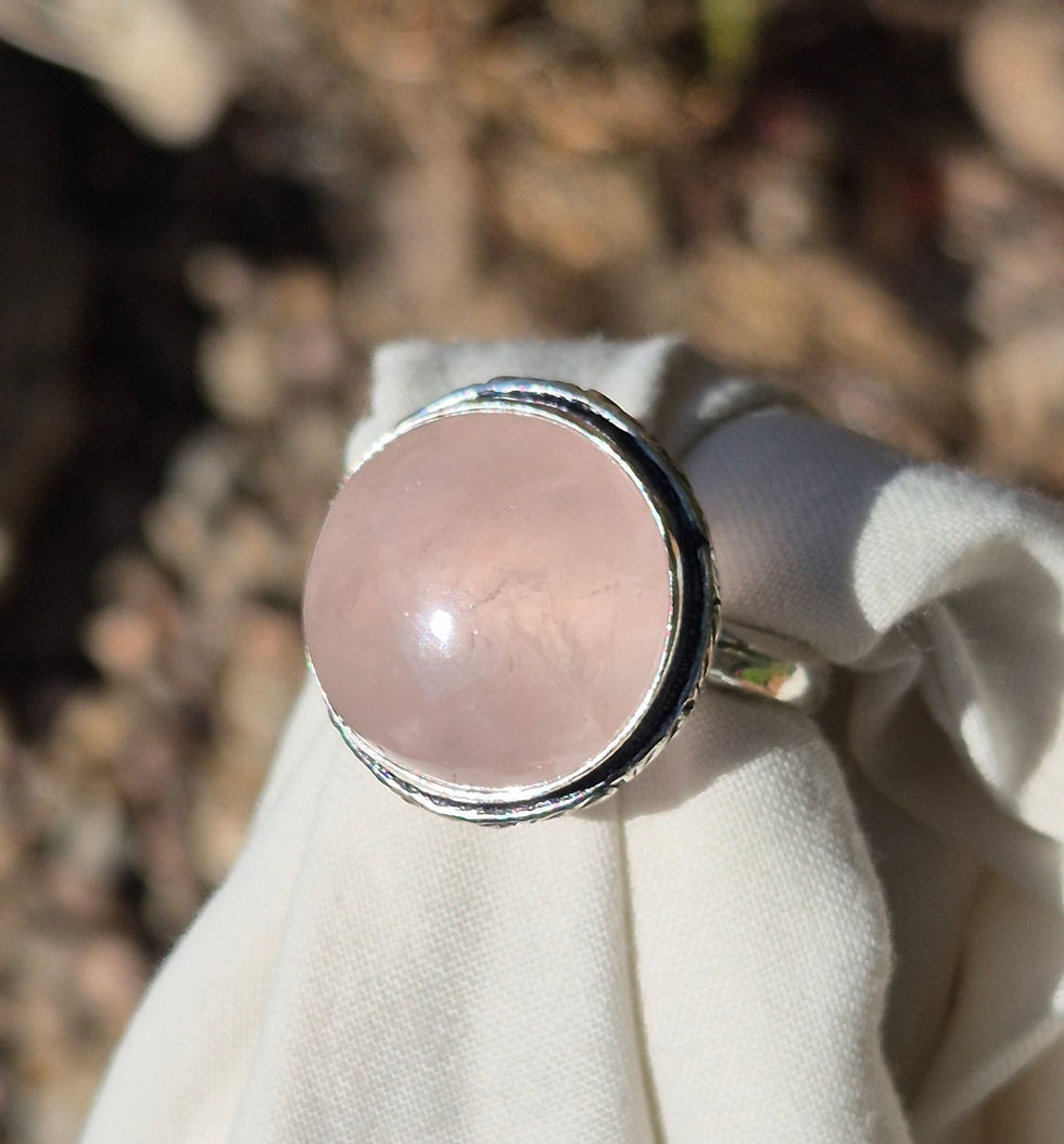 Thumbnail: Rose Quartz ring size U