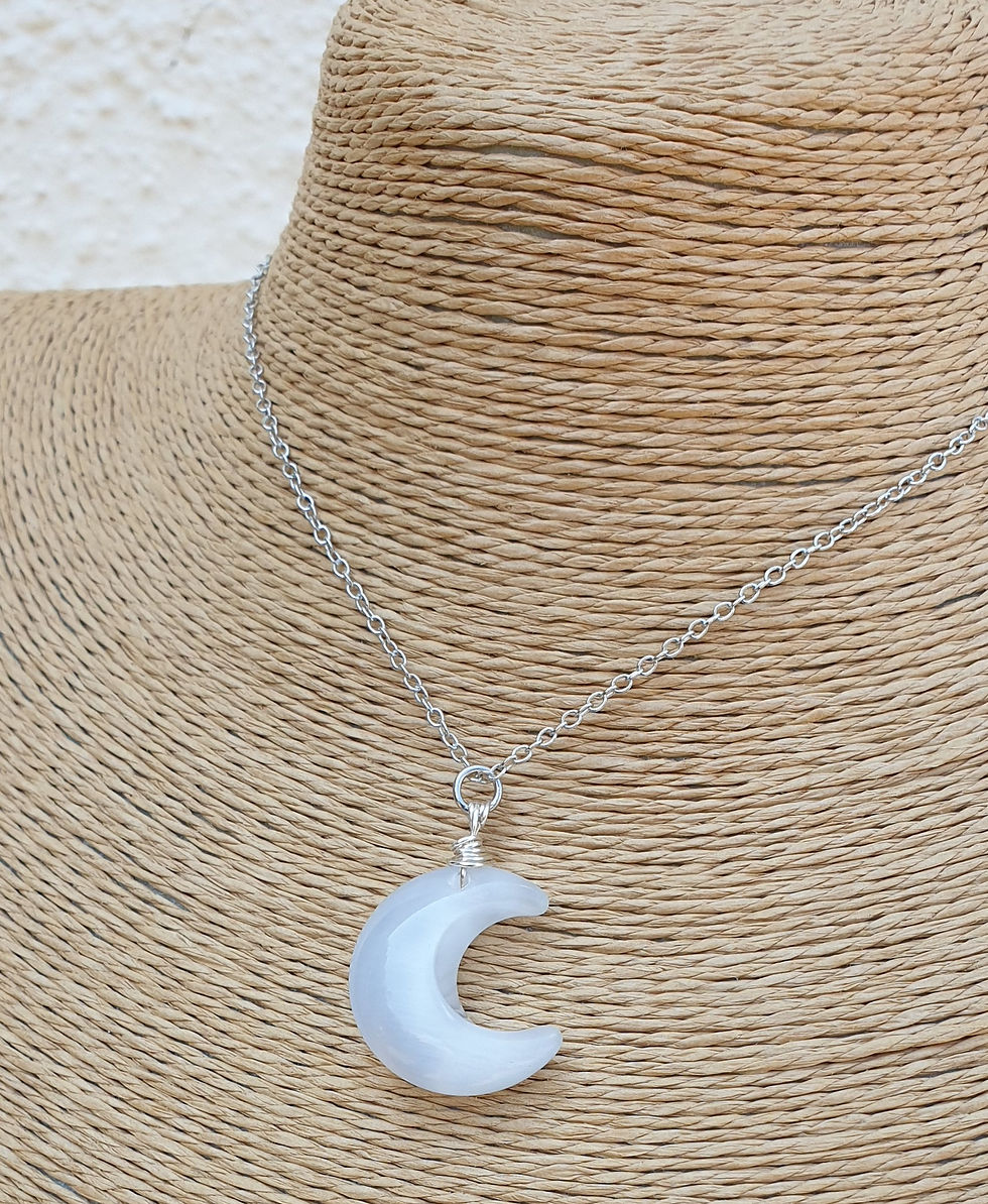 Thumbnail: Selenite Moon necklace 