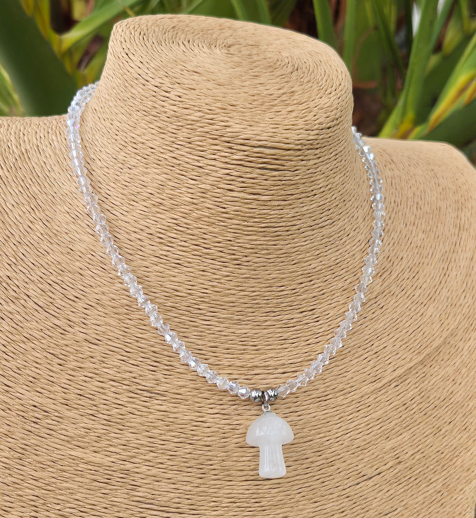 Thumbnail: Clear Quartz Mushroom Necklace 