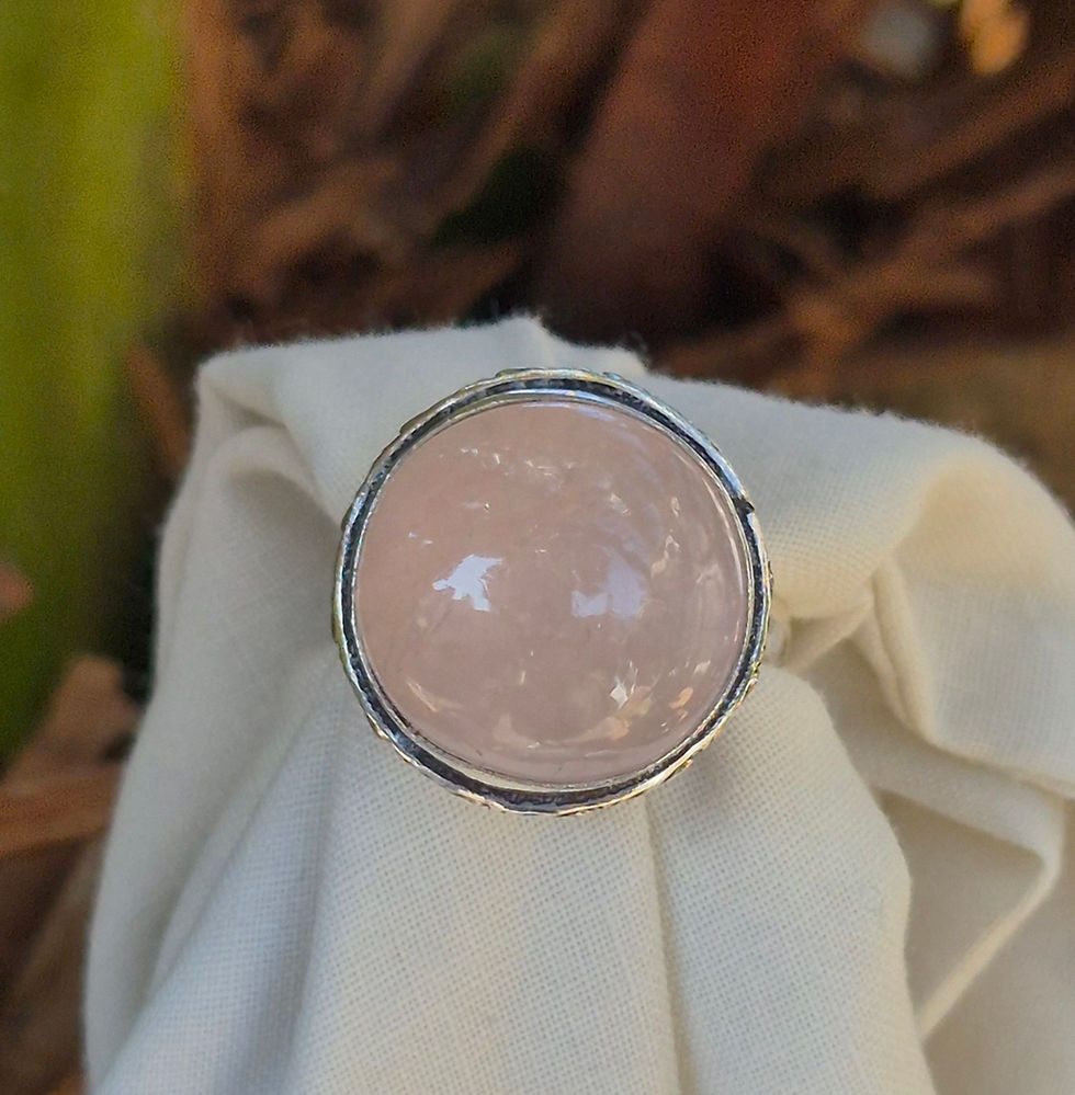 Thumbnail: Rose Quartz ring size U