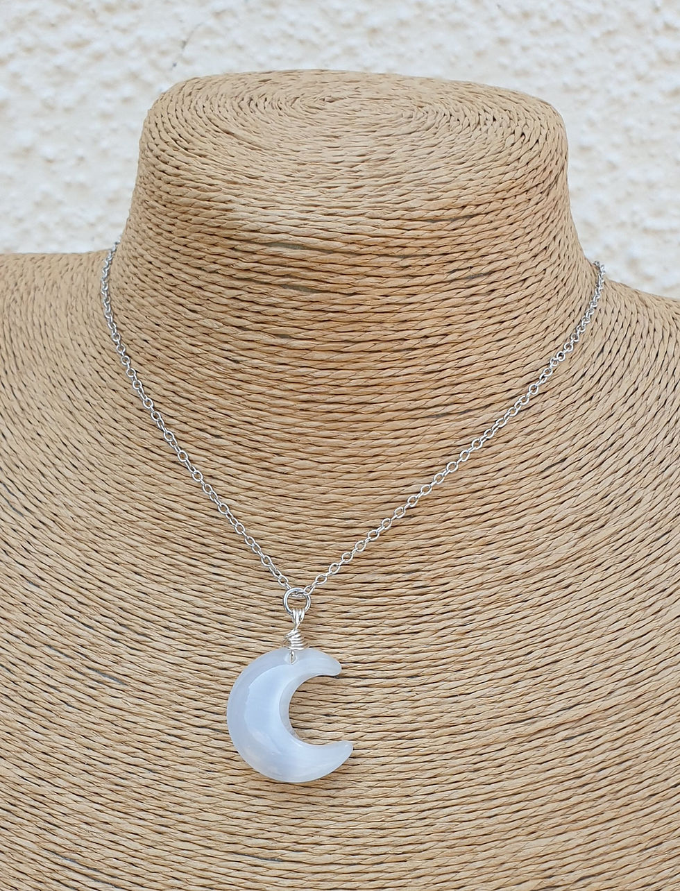 Thumbnail: Selenite Moon necklace 