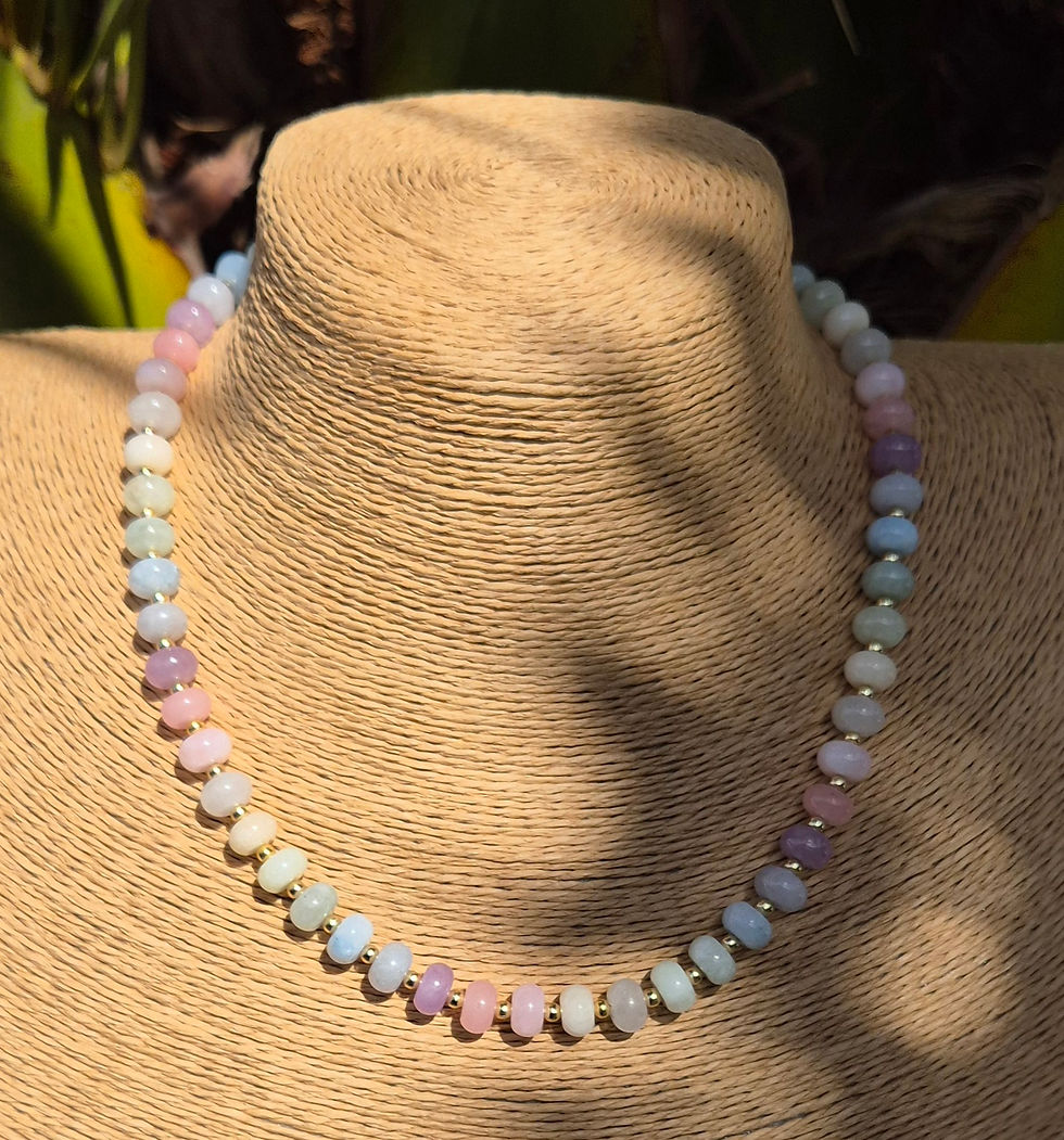 Thumbnail: Pastel Candy Necklace ~ SILVER 