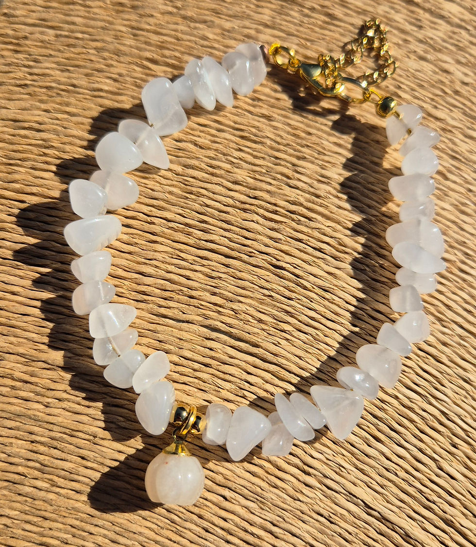 Thumbnail: Clear Quartz Pumpkin Bracelet Halloween 