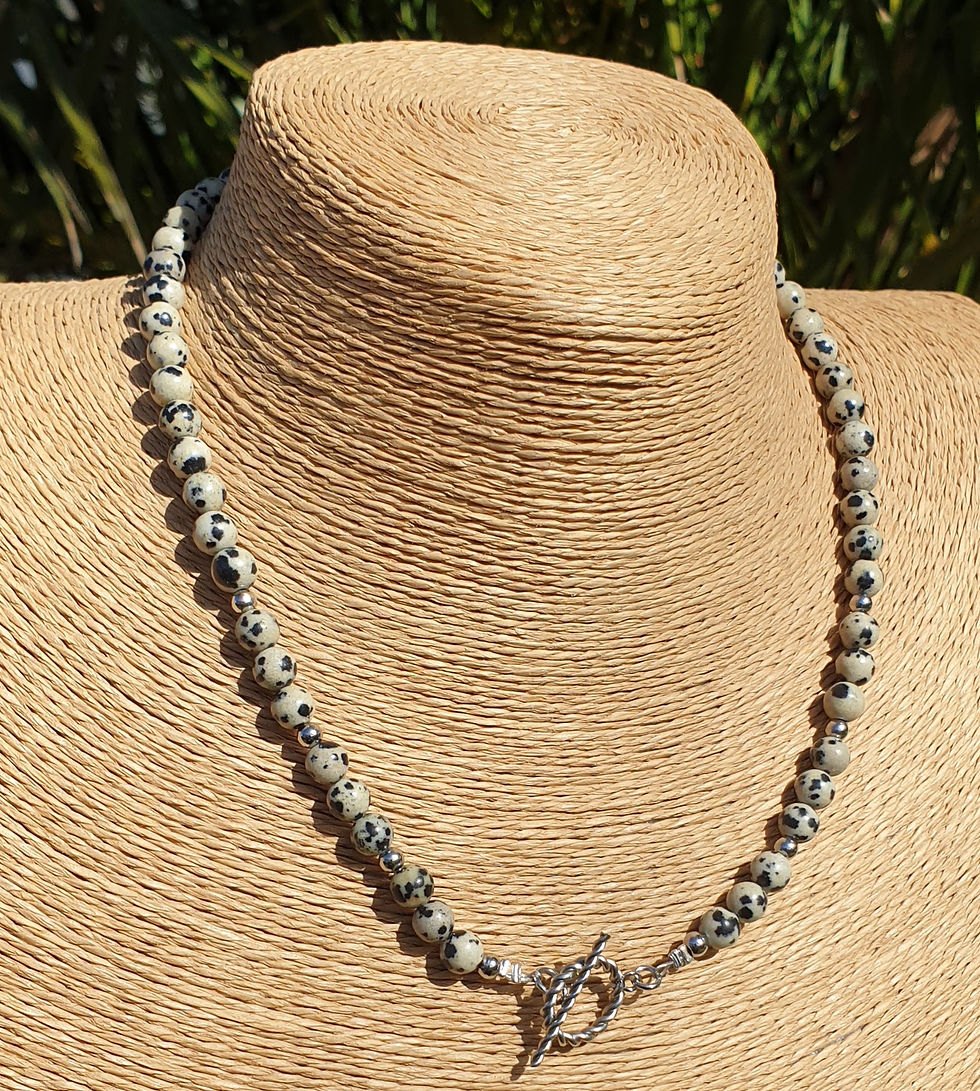 Thumbnail: Dalmatian Jasper necklace 