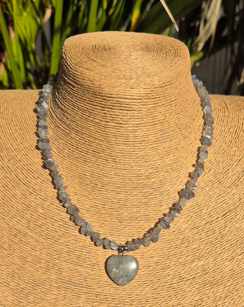Thumbnail: Labradorite heart Necklace 