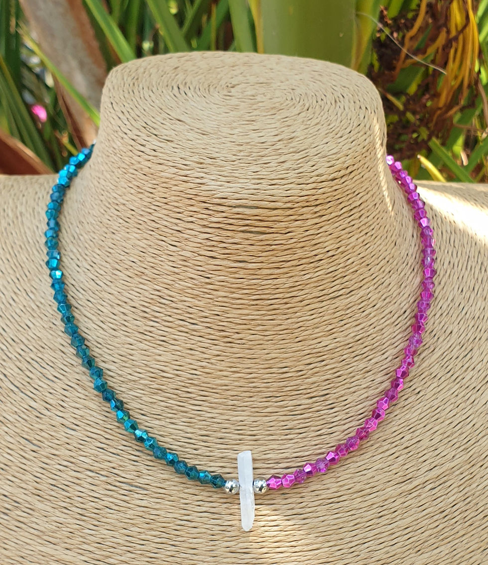 Thumbnail: Angel Aura Quartz necklace 