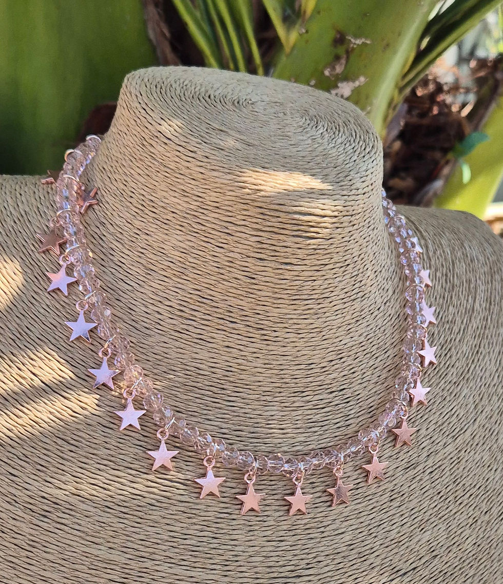 Thumbnail: Glass Crystal Star Necklace 