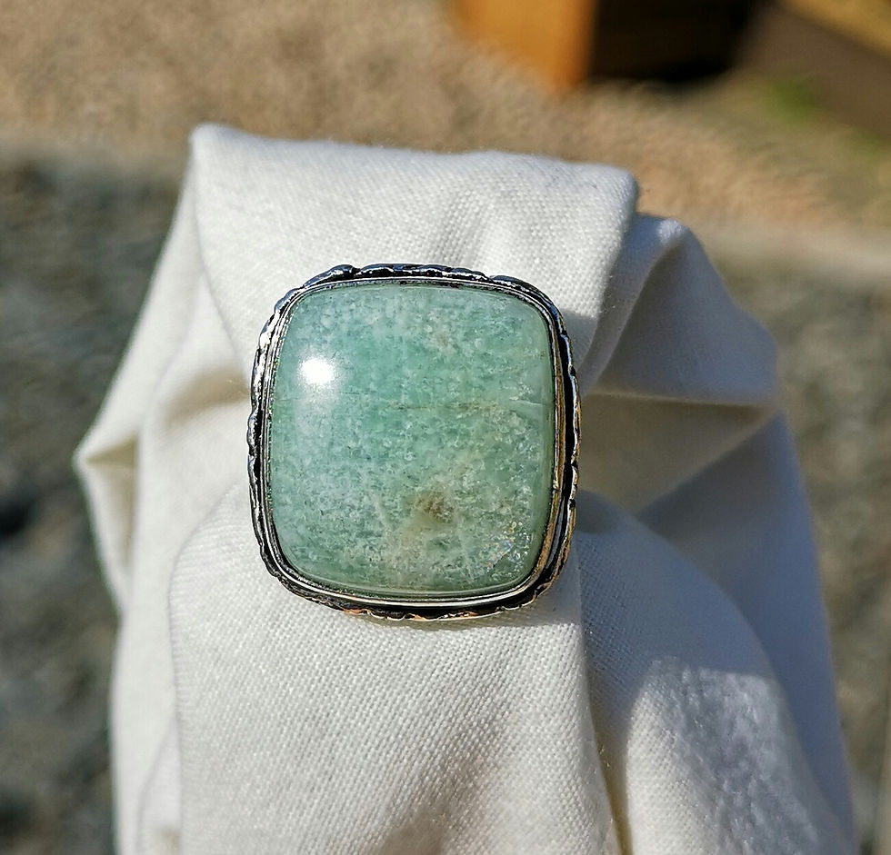 Thumbnail: Amazonite ring size P