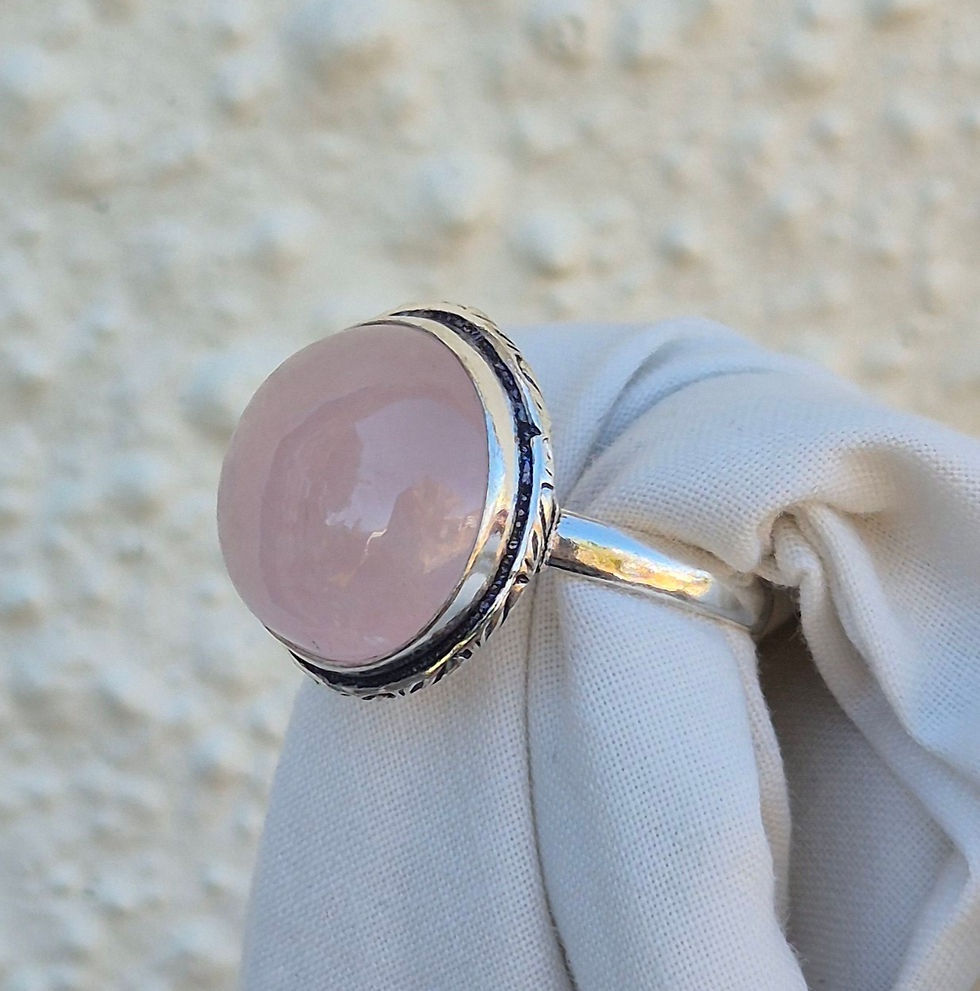 Thumbnail: Rose Quartz ring size U