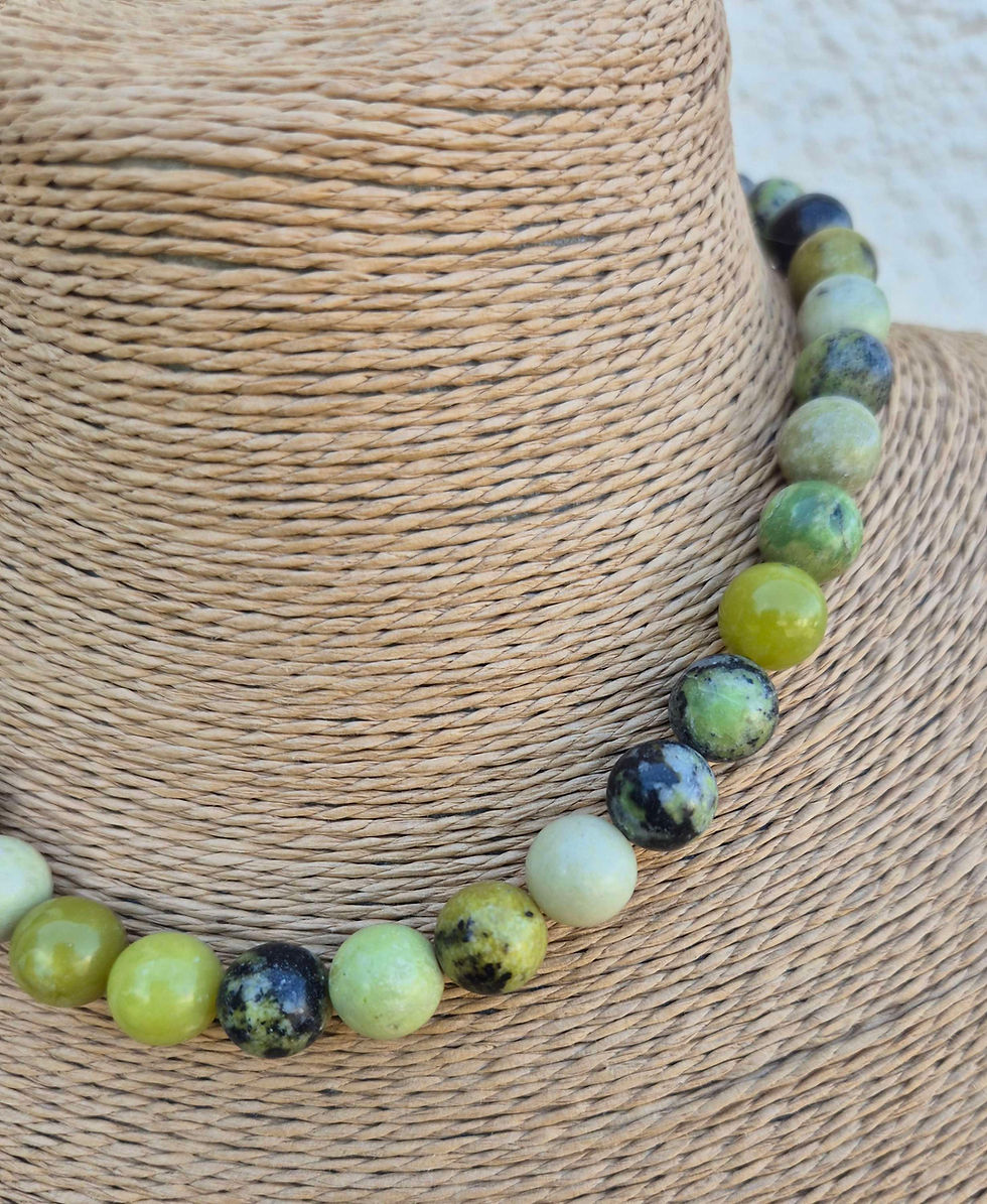 Thumbnail: Green Chrysoprase necklace 