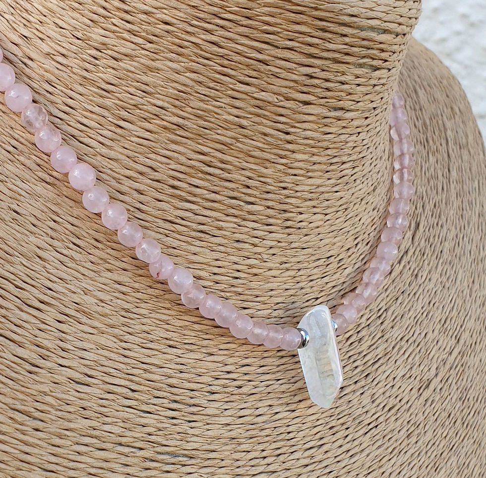 Thumbnail: Rose Quartz necklace 