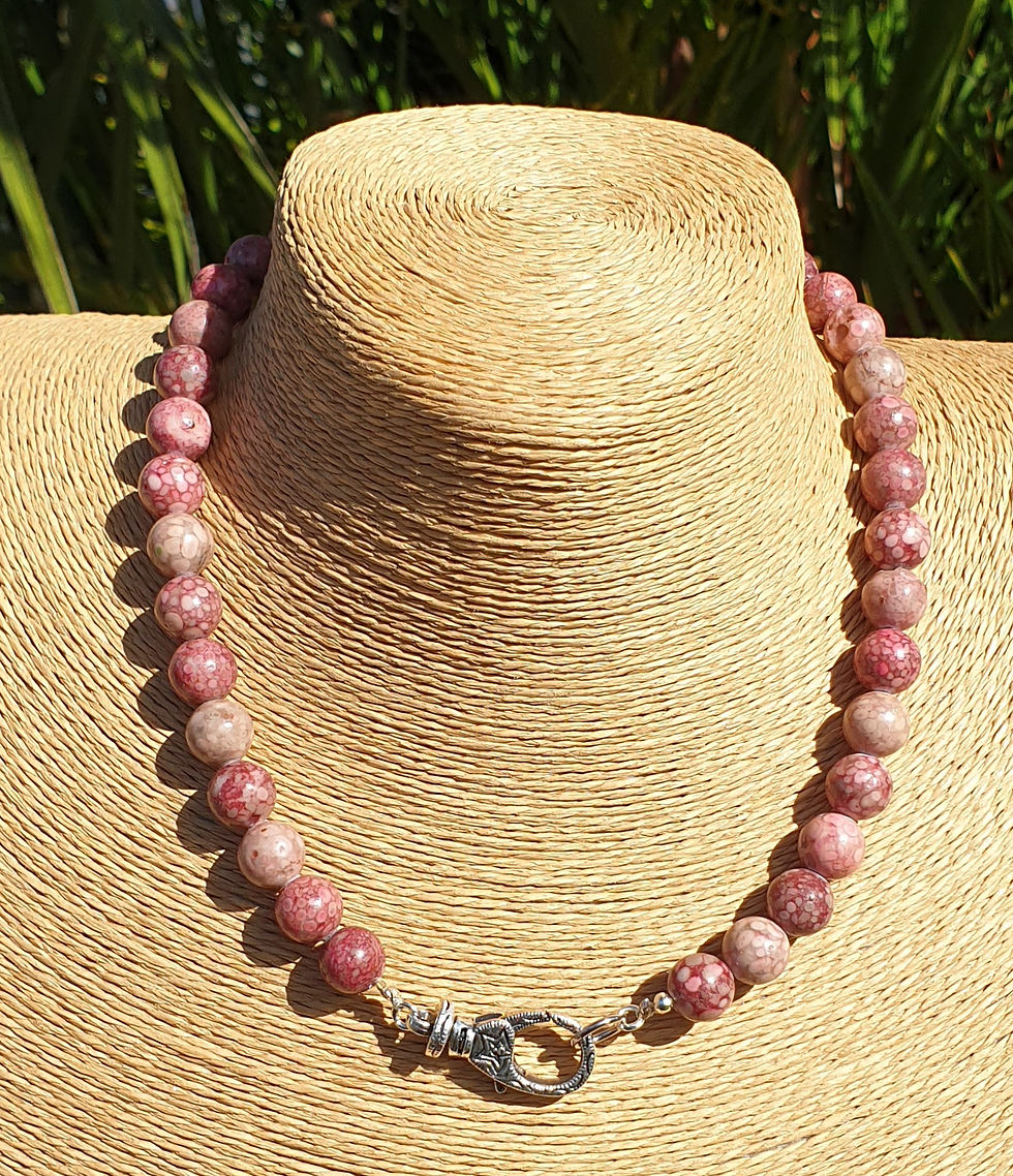 Thumbnail: Red Chrysanthemum necklace 