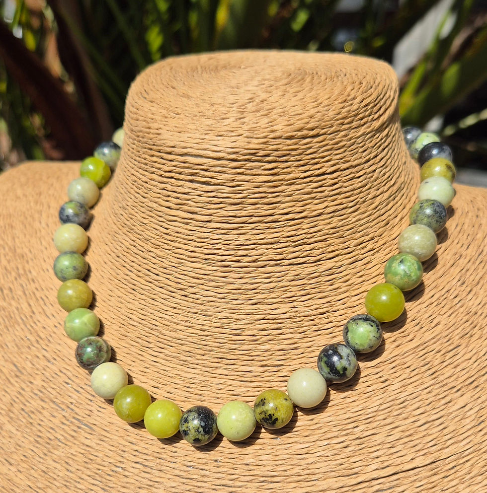 Thumbnail: Green Chrysoprase necklace 