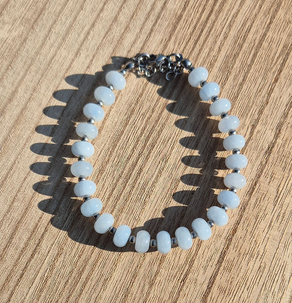 Thumbnail: Aquamarine Bracelet ~ SILVER 