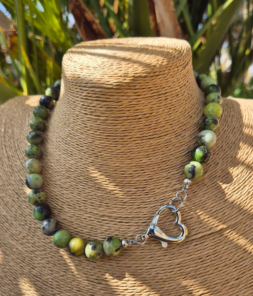 Thumbnail: Green Chrysoprase necklace