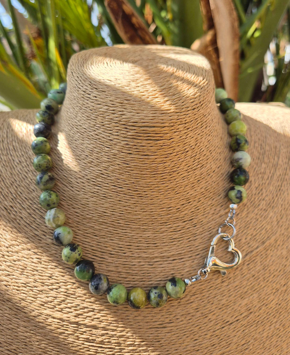 Thumbnail: Green Chrysoprase necklace