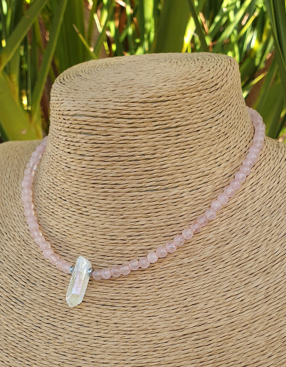Thumbnail: Rose Quartz necklace 