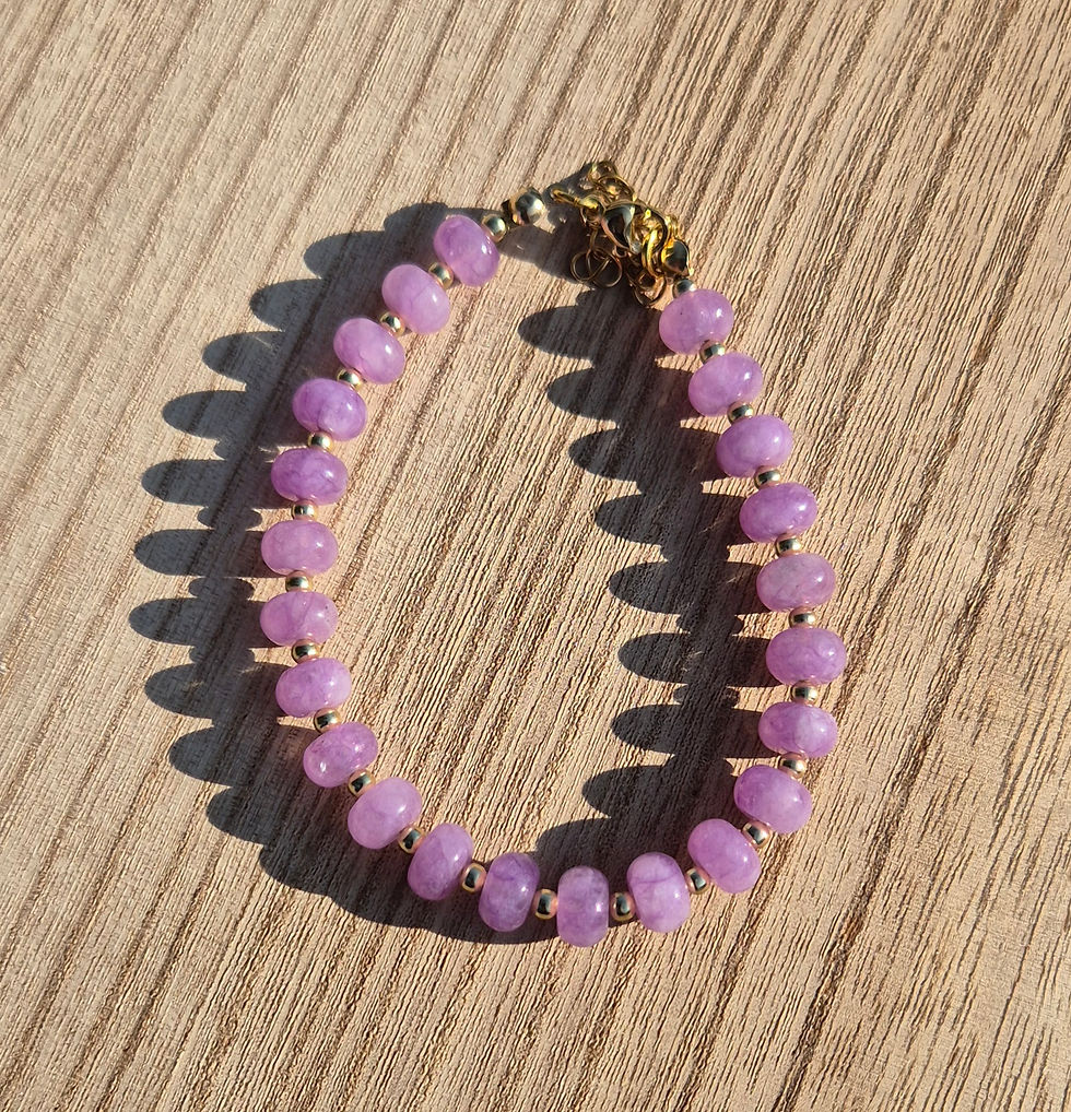 Thumbnail: Amethyst Bracelet ~ GOLD 