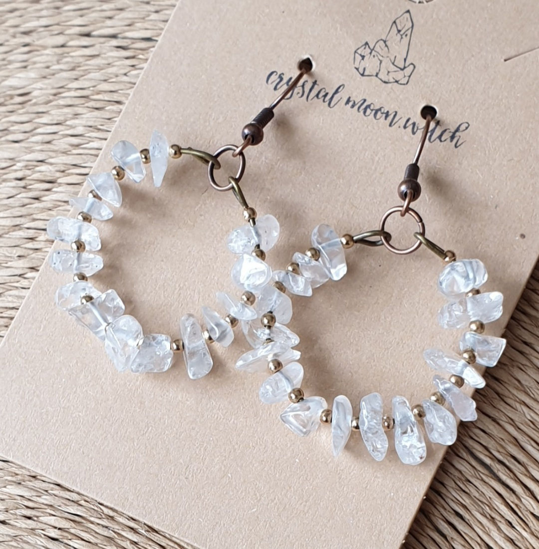 Clear Quartz earings 