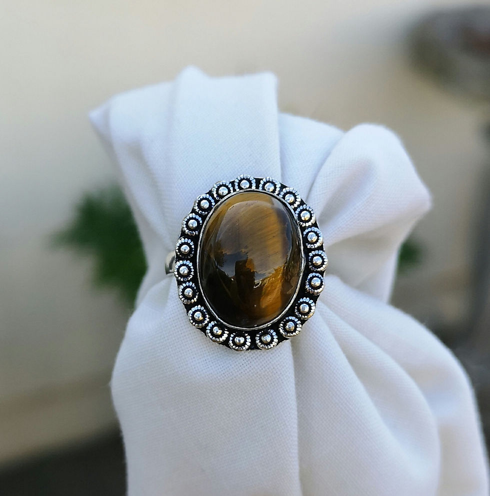 Thumbnail: Tigers eye ring size N 