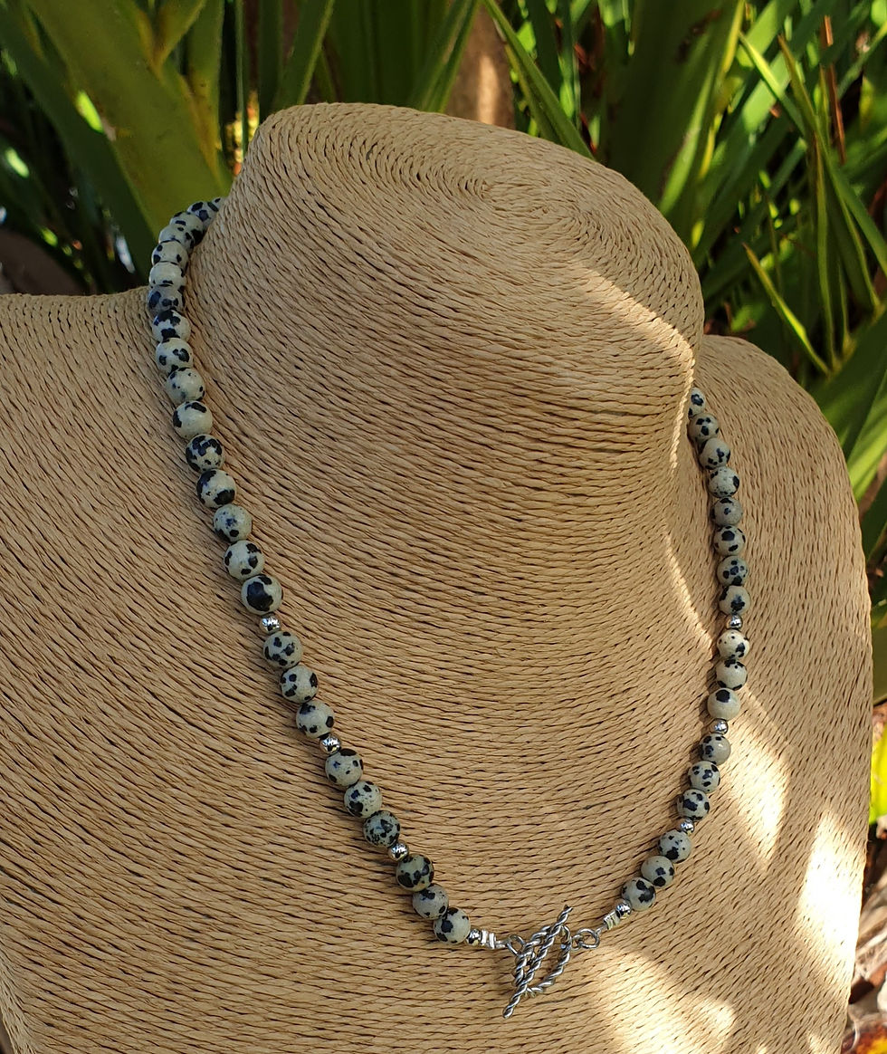 Thumbnail: Dalmatian Jasper necklace 
