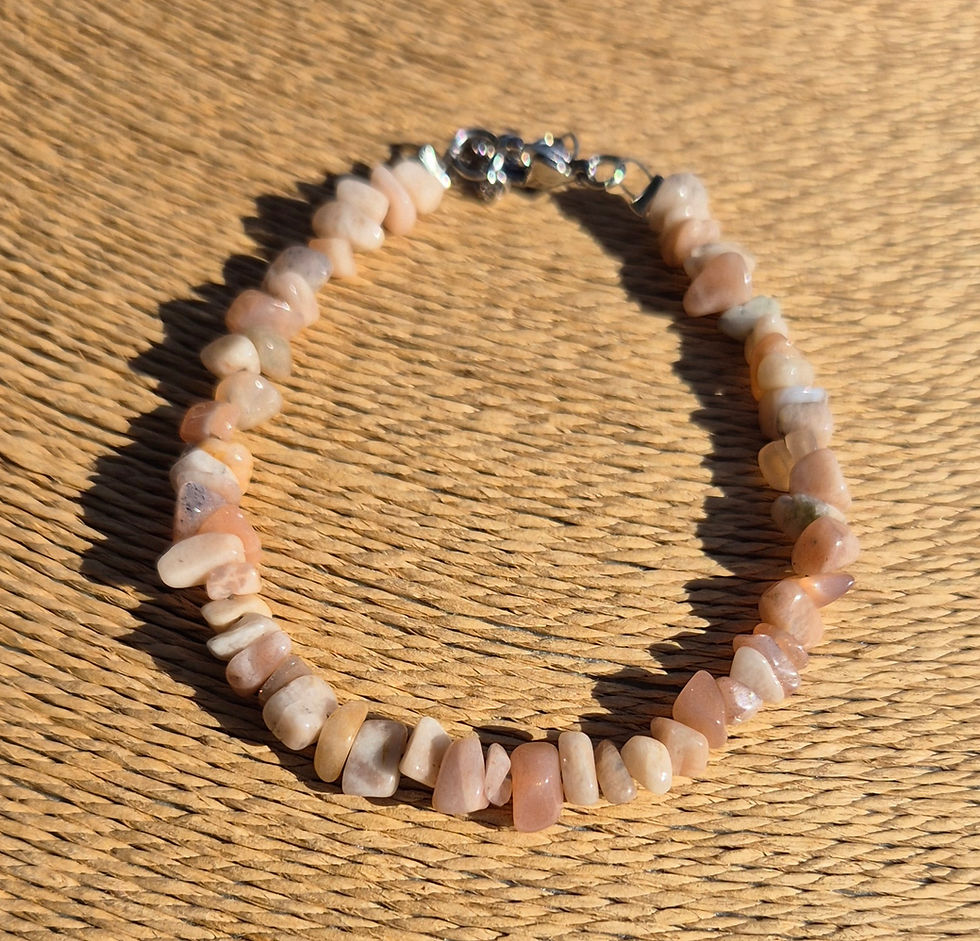 Thumbnail: Peach Moonstone Bracelet 