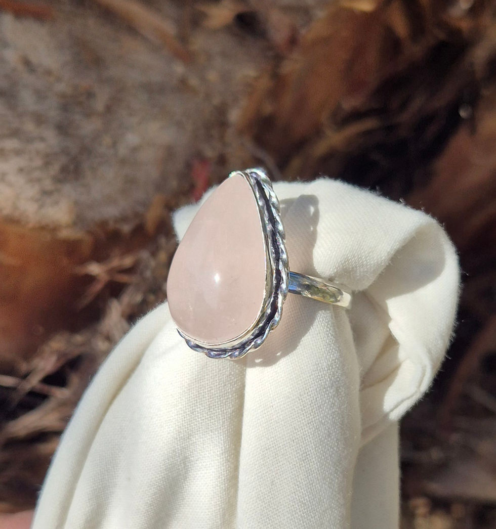 Thumbnail: Rose Quartz Ring Size S