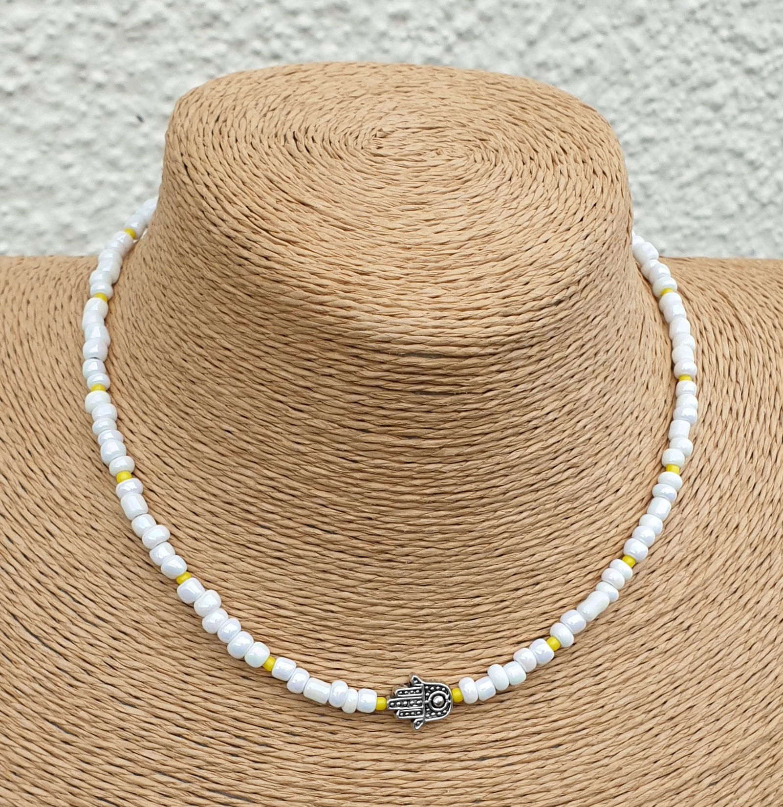 Hamsa necklace YELLOW