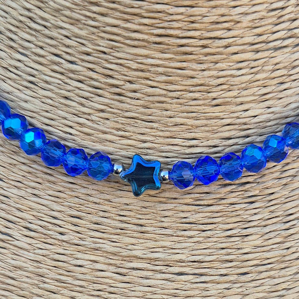 Thumbnail: Glass Crystal Star Necklace Choker 