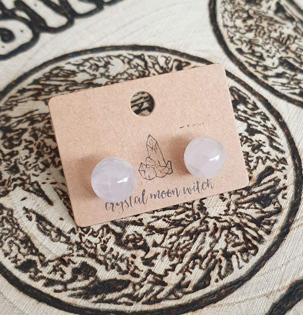 Thumbnail: Rose Quartz earings studs