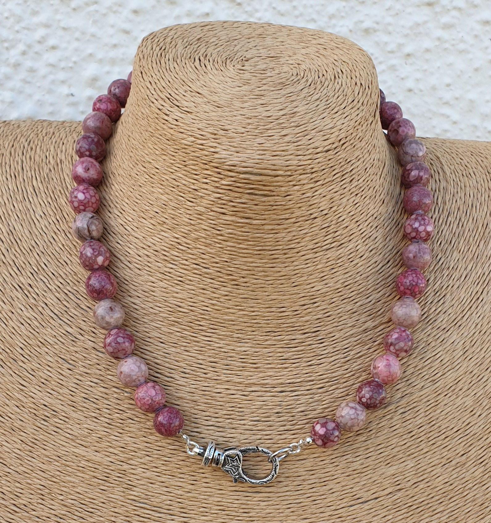 Red Chrysanthemum necklace 