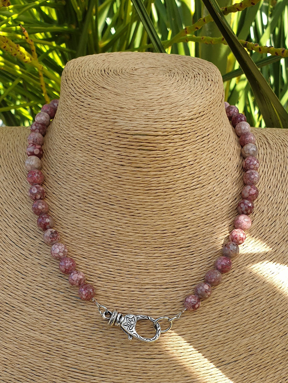 Thumbnail: Red Chrysanthemum necklace 