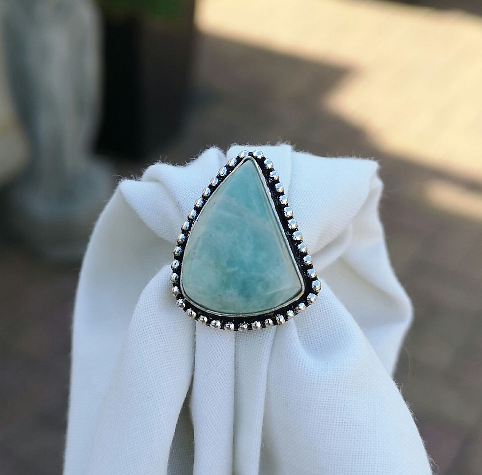 Thumbnail: Amazonite ring size P