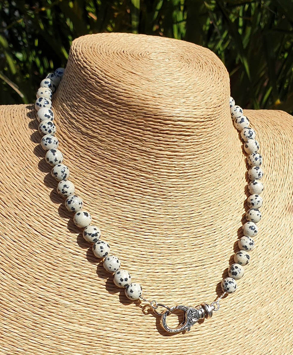 Thumbnail: Dalmatian Jasper necklace 