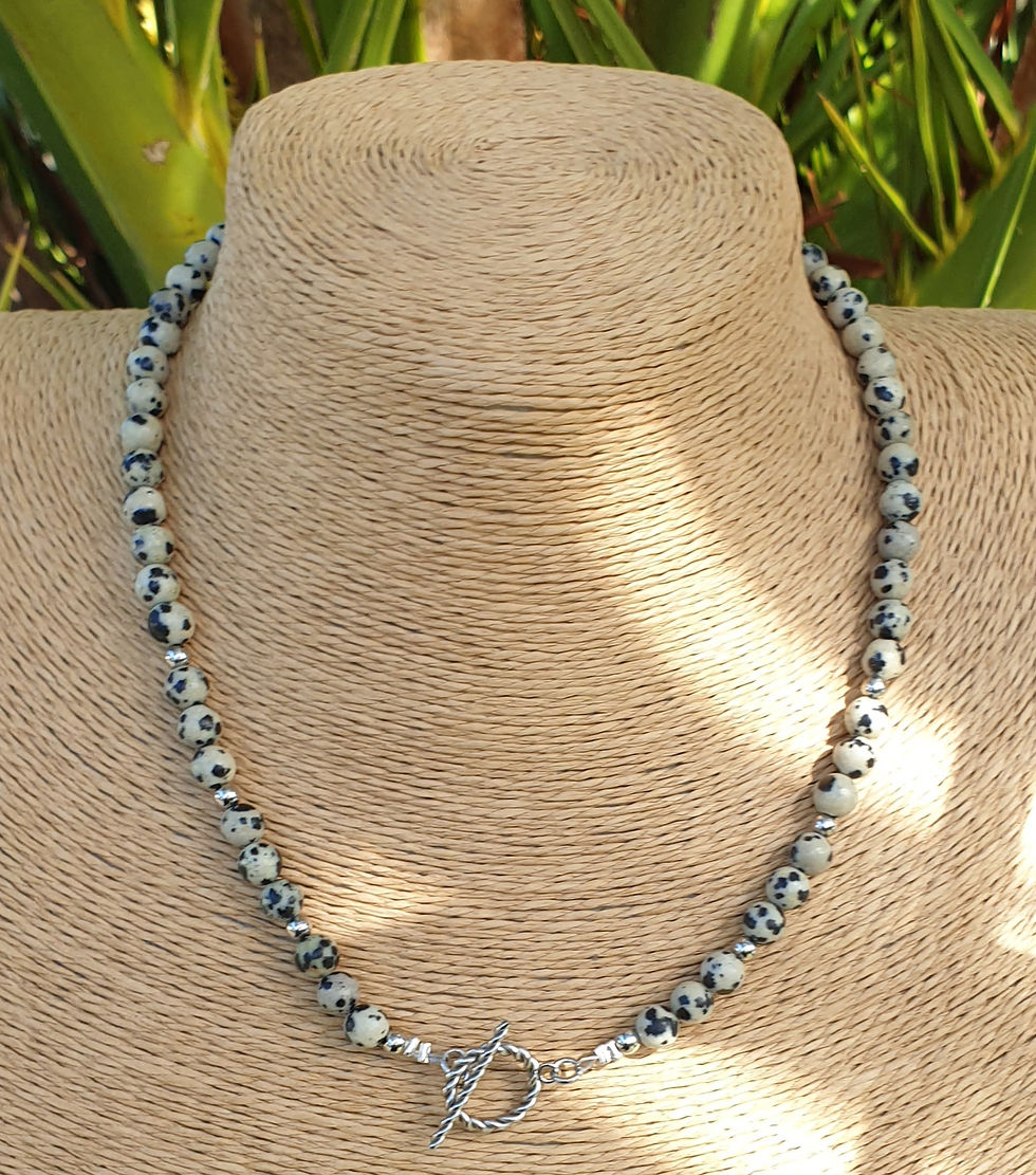 Thumbnail: Dalmatian Jasper necklace 